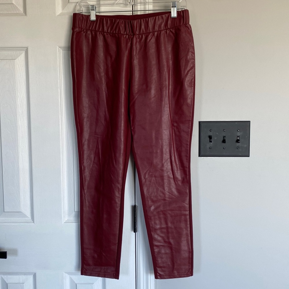 NWT Brooke Shields Faux Leather Pant